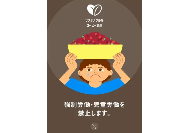 UCCが定めるサステナブルなコーヒー調達のためのチェック項目の1つで人権に関する内容