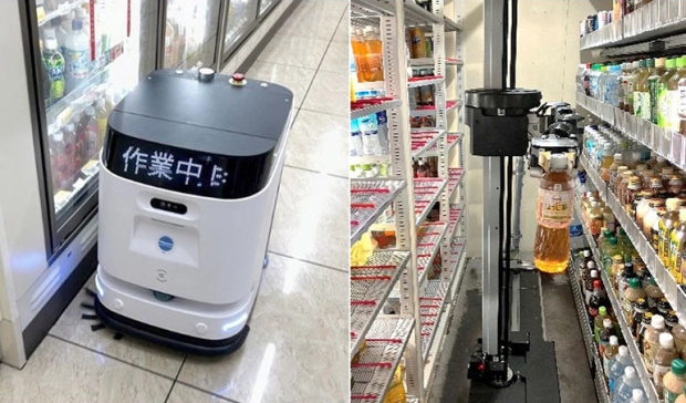 (左)床掃除ロボット(イメージ)/(右)品出しロボット(イメージ)
