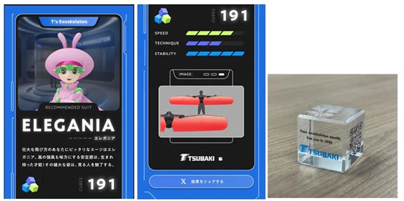 体験データと完成したスーツ