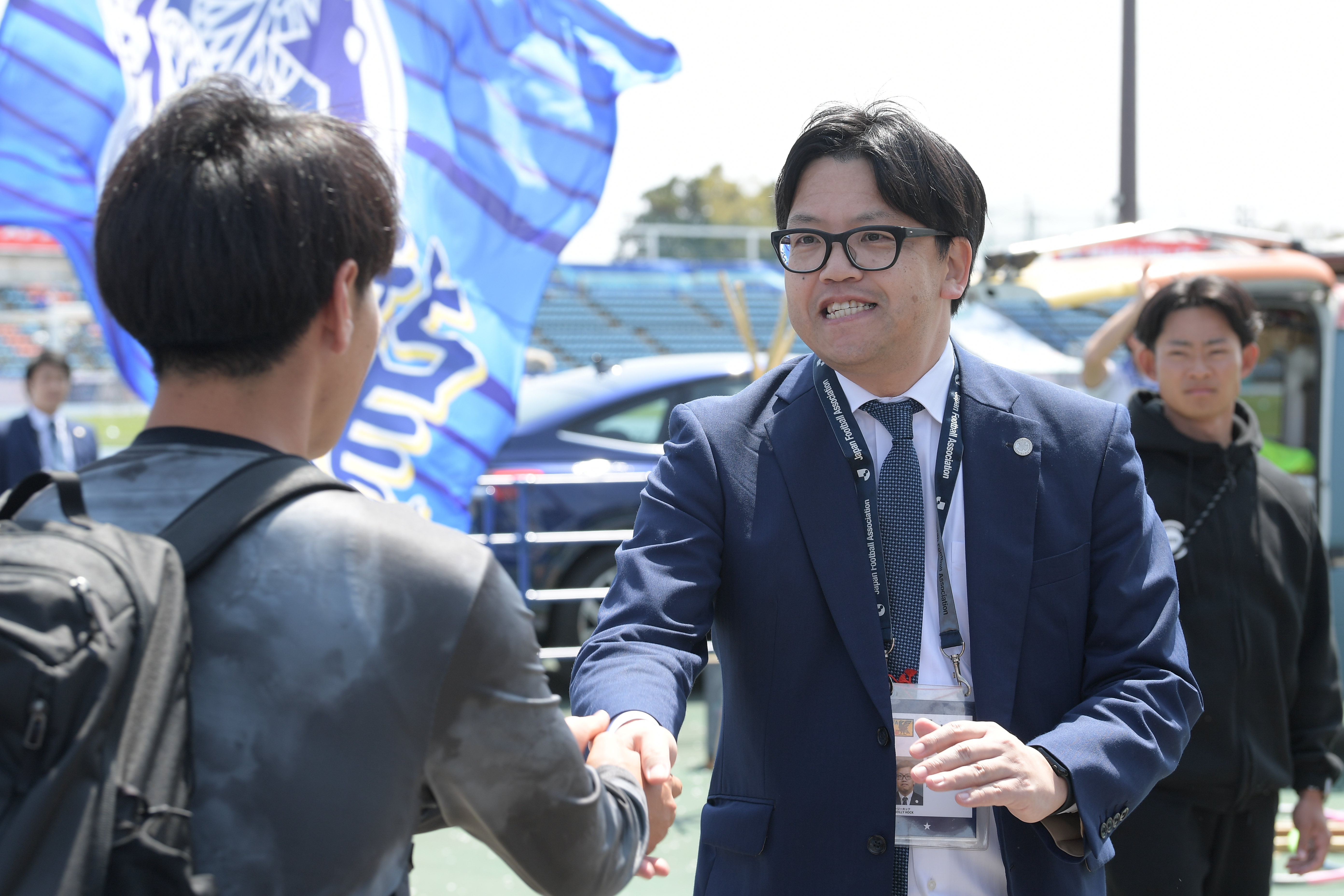 小島社長スタジアムでの様子2