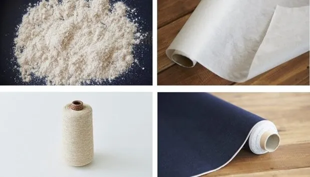 ＜バガスが生地になるまで＞