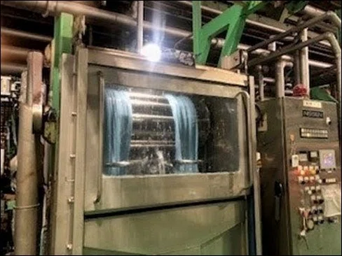 高温水を使用する生地の染色機 ここで出る排熱を再利用
