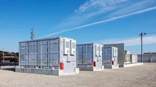 中部エリアで開発中の系統用蓄電所の外観