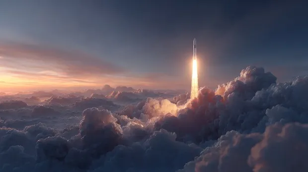 ロケットの打ち上げ画像