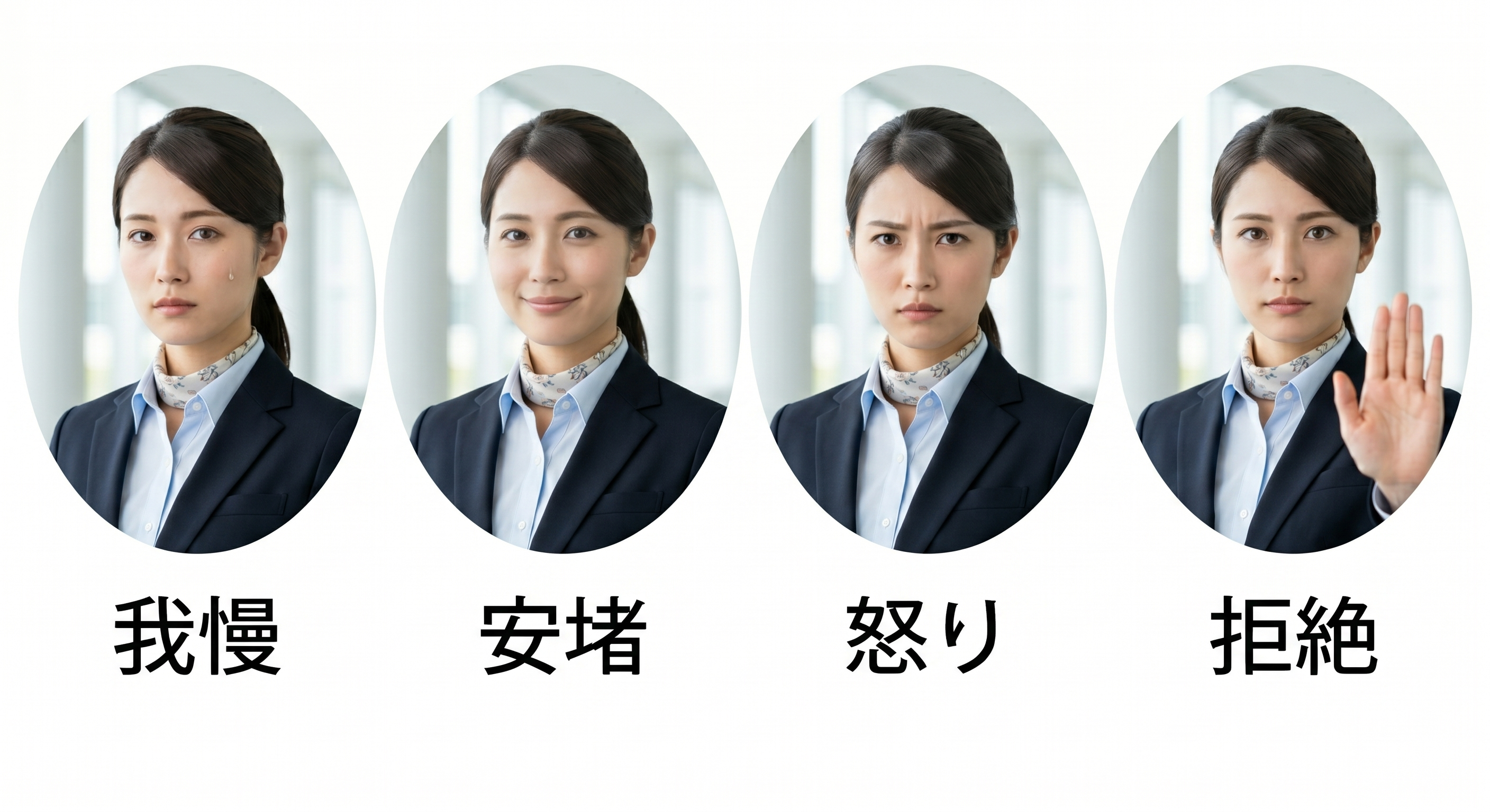 株式会社WellAI_アバター表情変化4種