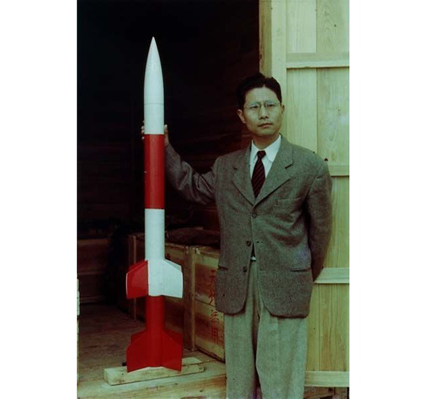 日本におけるロケット研究のパイオニア糸川英夫氏（JAXA提供）